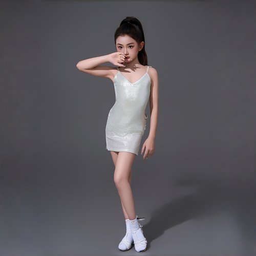 TOP2026夏季新品高定星河流萤设计师款专业拉丁舞练习服高弹轻奢