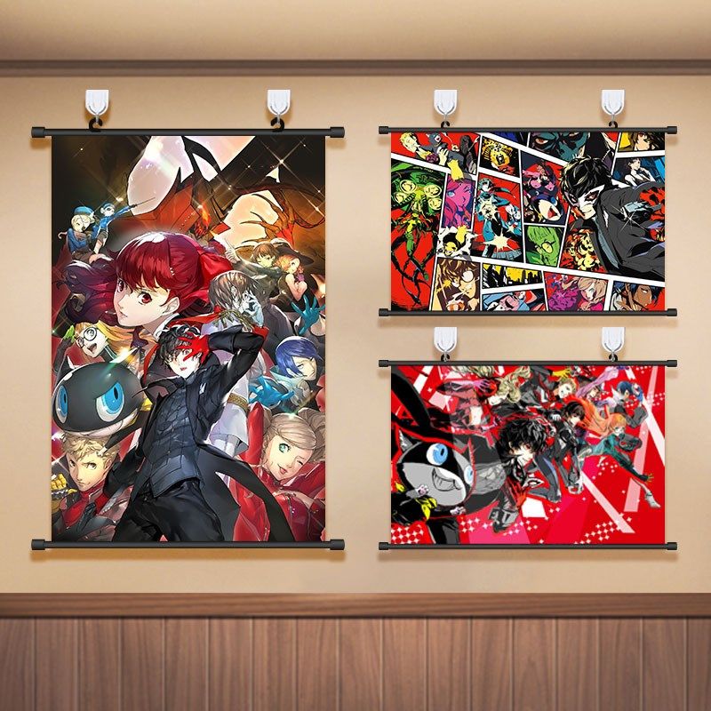 女神异闻录挂画P5海报动漫游戏寝室卧室装饰背景墙免打孔背景墙