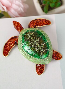 北欧风格海龟家居摆件工艺礼品盒家居饰品时尚小礼品乌龟饰品盒