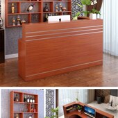 饭店吧台带转角收银台落地酒柜组合餐馆酒店酒架展架前台桌接待台