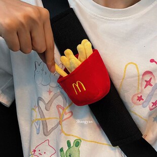 汽车安全带护肩套创意M记薯条车载装饰档把套四季通用保险带套女