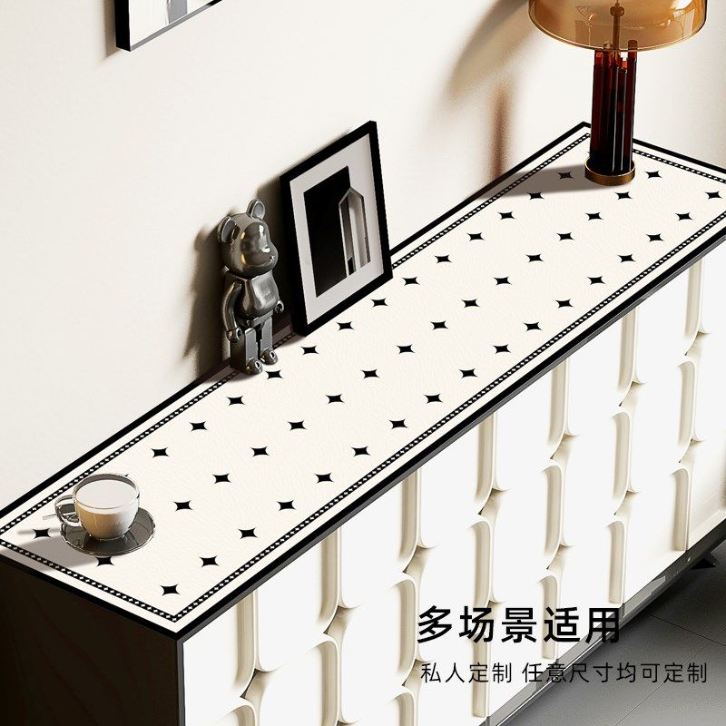 仟饰鞋柜台面垫子玄关餐边柜桌垫防水防油免洗防滑简约电视柜桌垫,居家布艺,桌布,淘宝优惠券,粉丝福利购,淘宝优惠卷