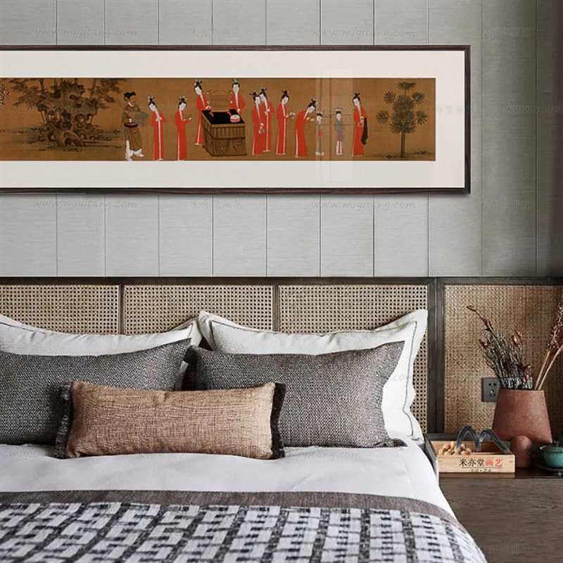 米亦堂x歌乐图 新中式唐宋代仕女图国画客厅餐厅琵琶琴房玄关挂画