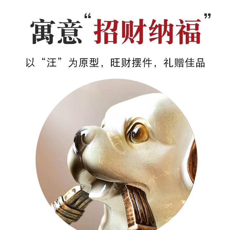 招财狗狗钥匙收纳玄关摆件家居饰品入户门口美式客厅装饰乔迁礼物