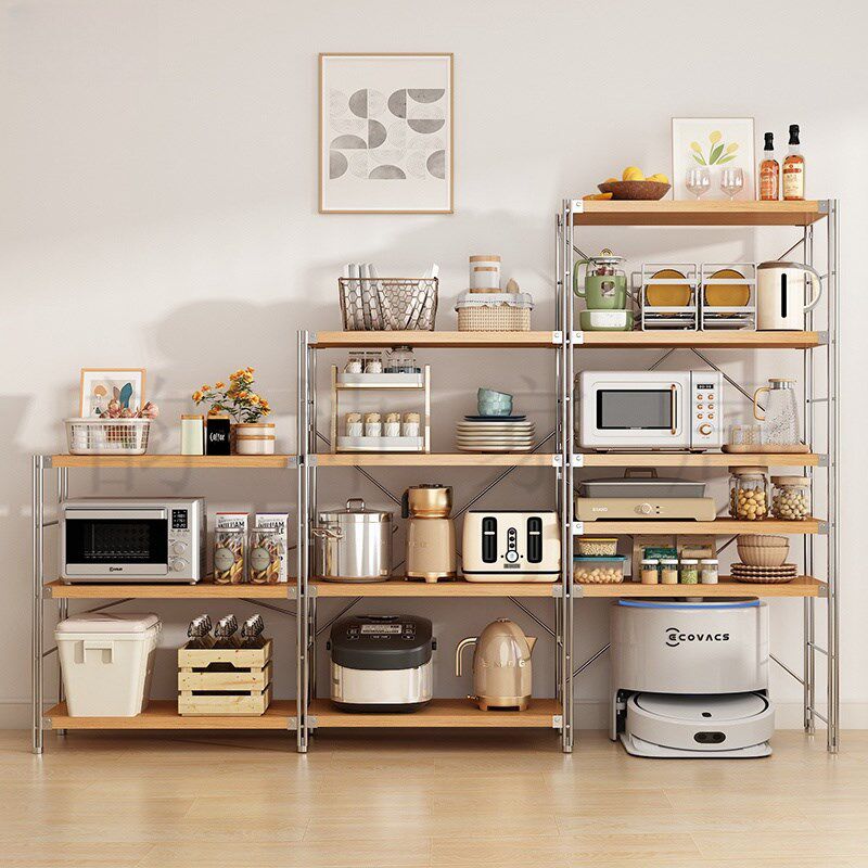 日式钢木置物架书架落地多层客厅阳台储物架家用厨房微波炉收纳架,商业/办公家具,置物架/陈列架/储物架/展示架,淘宝优惠券,粉丝福利购,淘宝优惠卷