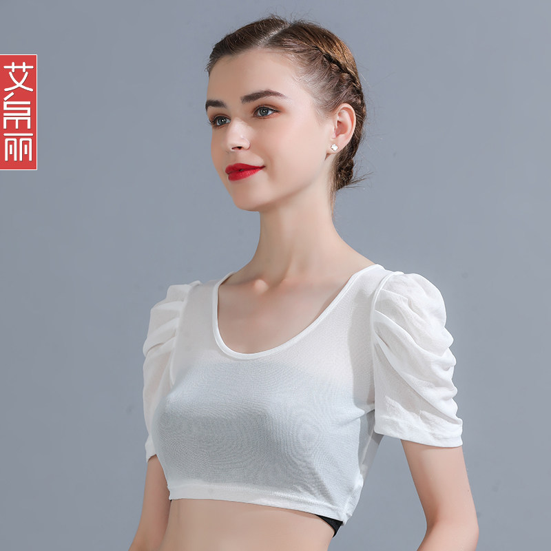短款圆领白色网纱打底衫女内搭2021夏季紧身大码蕾丝短袖t恤上衣