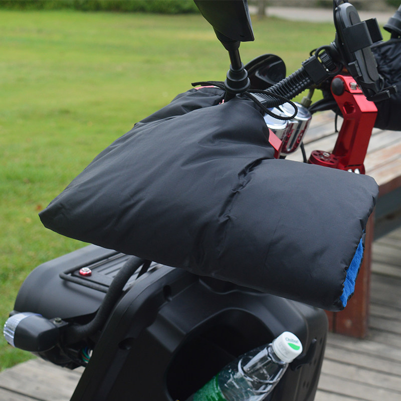 冬季电动摩托车自行车把套保暖套挡风暖把挡手罩防风加厚把手套棉