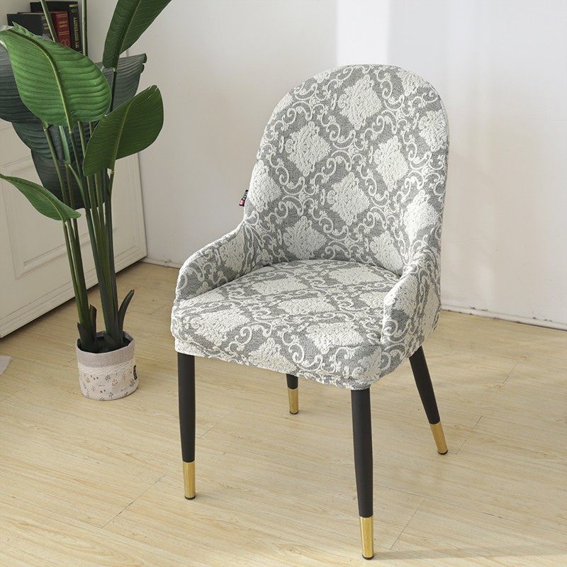 欧式餐桌椅子套罩大弧形垫子靠背一体家用电脑弹力凳子套全包连体