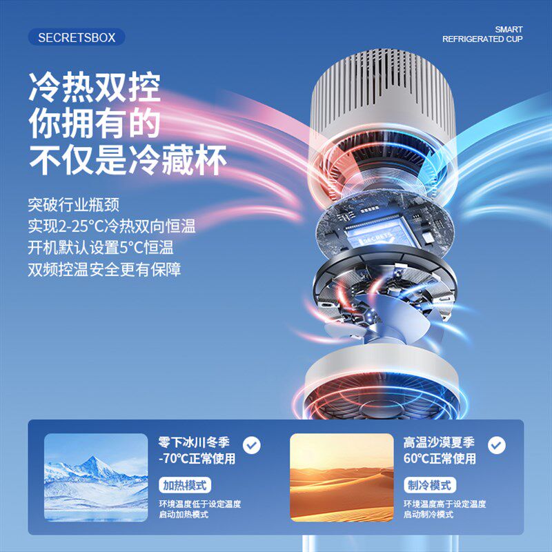秘密盒子胰岛素冷藏盒便携式可充电外出专用小冰箱可上飞机制冷杯