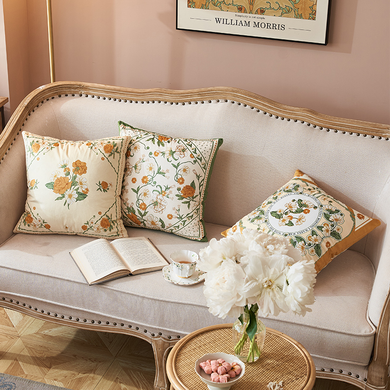 田园风客厅沙发抱枕抱枕套座椅午睡靠枕卧室睡觉床头靠垫床上靠背