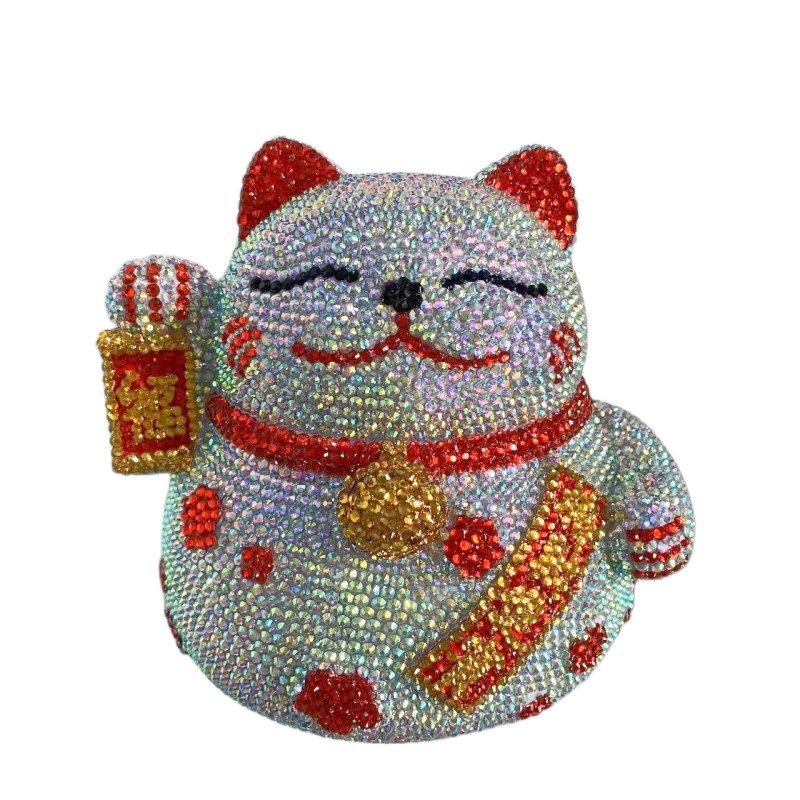 手工贴钻招财猫DIY满钻发财猫开业店铺摆件储蓄罐粘钻公仔送礼品