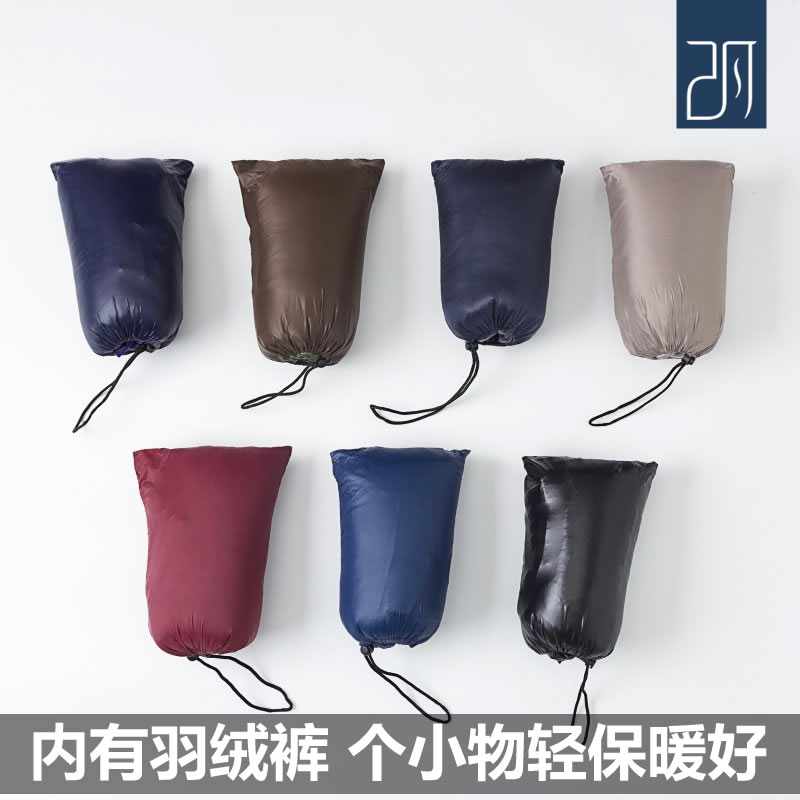 羽绒裤女外穿加厚冬款中老年高腰大码双面修身保暖显瘦新款小脚裤