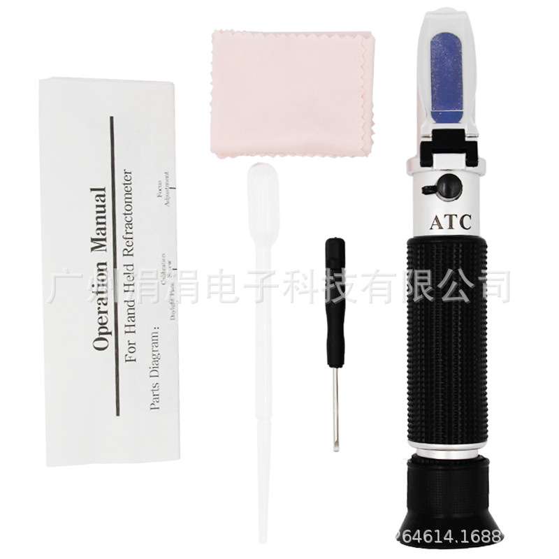 ATC手持式折光仪数显盐度计海水玻璃浓度折射仪比重计盐度测量仪
