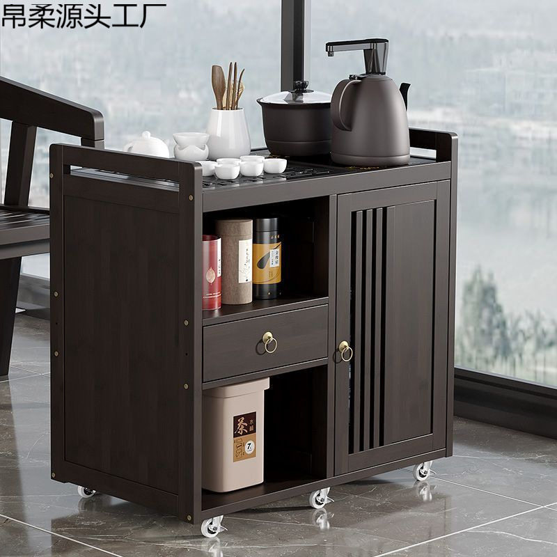 移动茶桌家用茶台非实木茶车茶几茶具套装全自动烧水壶一体茶水柜