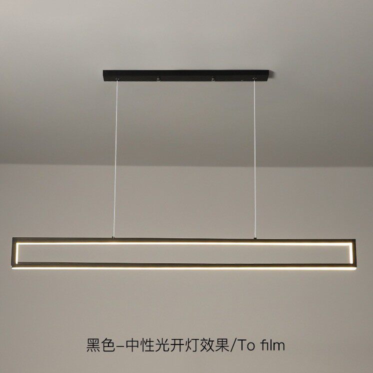 吊灯 新款现代简约客厅灯餐厅吊灯创意个性办公室led长条吊灯灯具