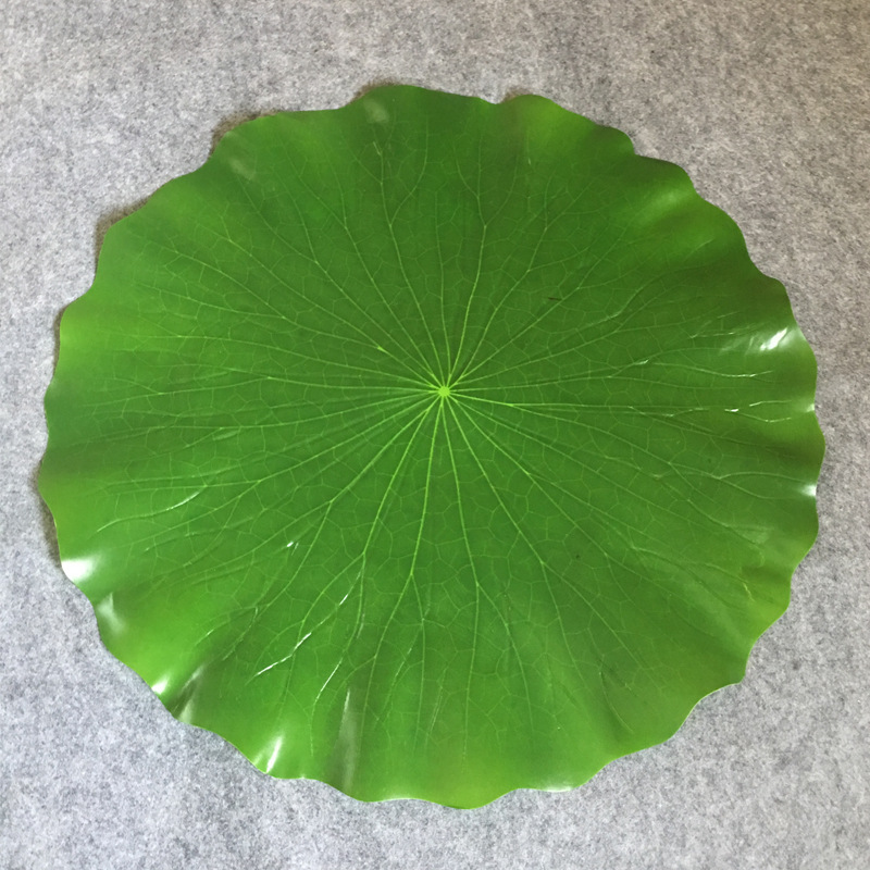 冷菜菜品摆盘塑料薄装饰荷叶 仿真荷花水果店道具叶子假仿真荷叶