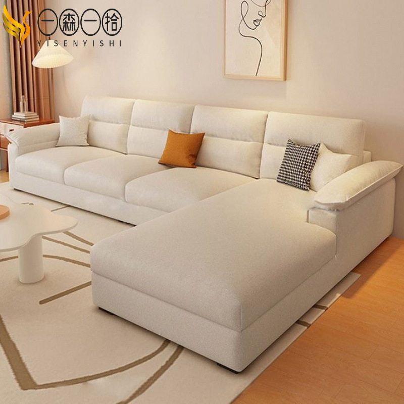 直排布艺可拆洗棉麻布艺沙发北欧简约风现代轻奢客厅大小户型沙发