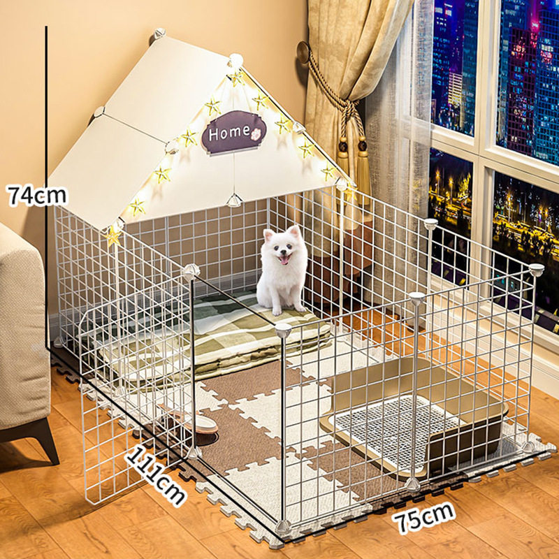 宠物围栏狗狗隔离门狗笼子护栏铁小型犬自由组合室内狗窝家用栅栏