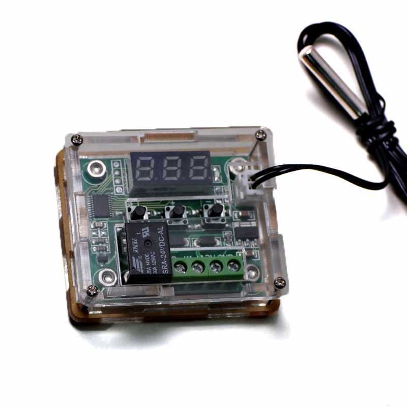 微型数显温控仪12v24v110℃ 制冷制热继电器触点输出小温度控制器