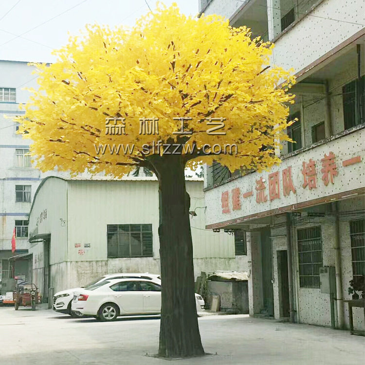 仿真银杏树假树 人造银杏树树 室内外装饰大型仿真树景观树设计