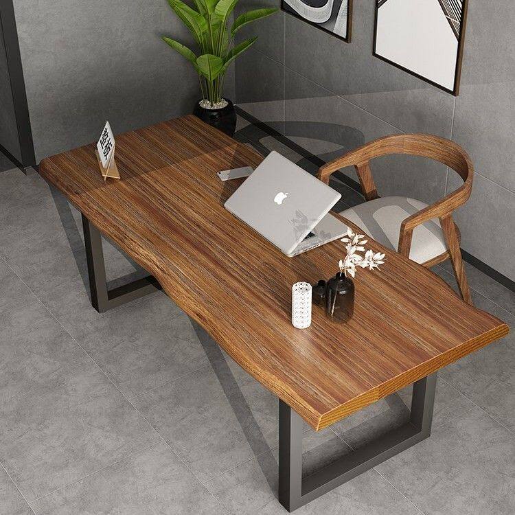 学习实木办公桌加厚原木实木桌子电脑长条组合书桌简约家用会新品