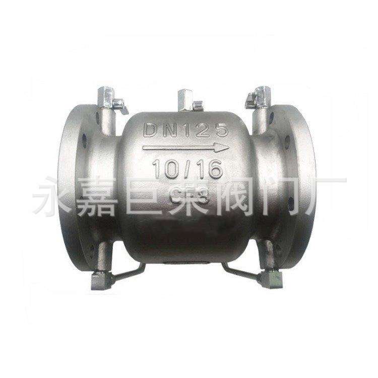 不锈钢低阻力倒流防止器LHS743X-16P 污水用防回流单向止回阀