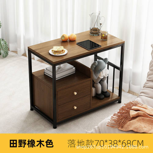 可移动沙发边几客厅家用沙发侧边柜茶几茶桌带轮置物架阳台小桌子