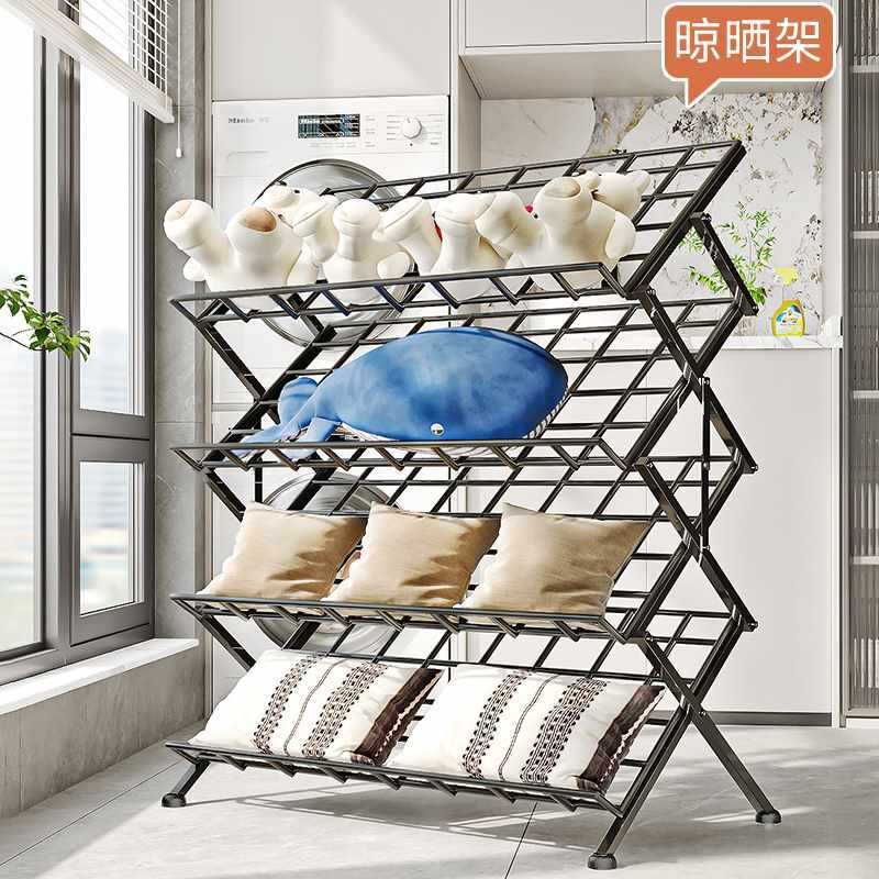 ?封闭阳台晒鞋架家用可折叠免安装晾鞋架晒鞋子室外落地置物