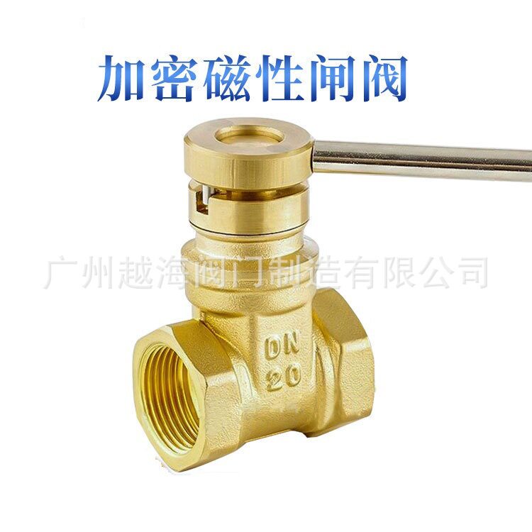 水表前阀门钥匙磁性带锁铜闸阀自来水表前防盗锁闭阀磁力加密开关