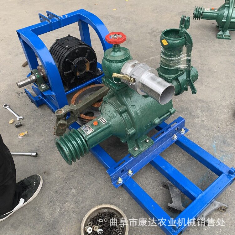 三片叶轮抽水机 柴油拖车4寸3寸喷灌机 高压喷水泵 一拖二抽水泵