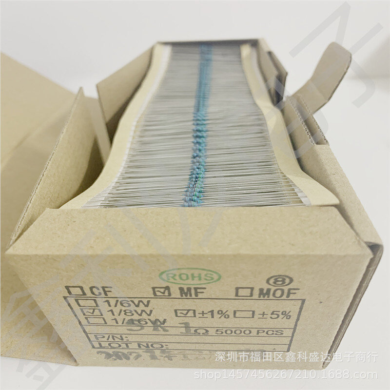 1/6W 1% 0.125W 金属膜电阻 五色环 1/8W 4.7K 5.1K 5.6K 6.2K
