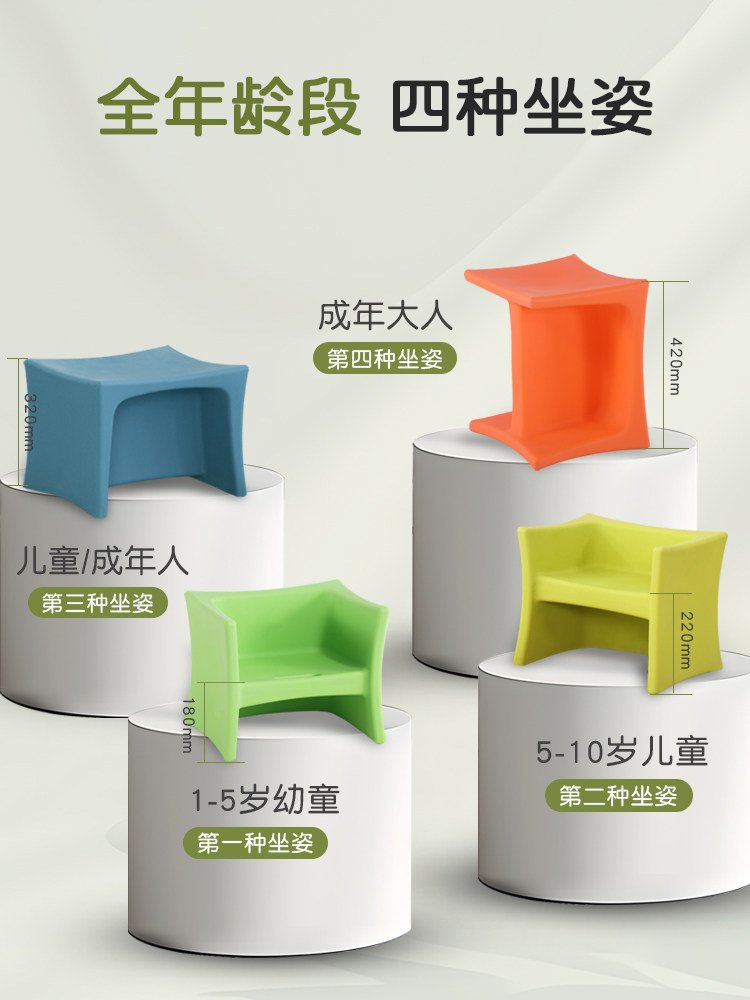?儿童多功能小凳子宝宝换鞋板凳家用加厚塑料沙发凳幼儿园早教椅