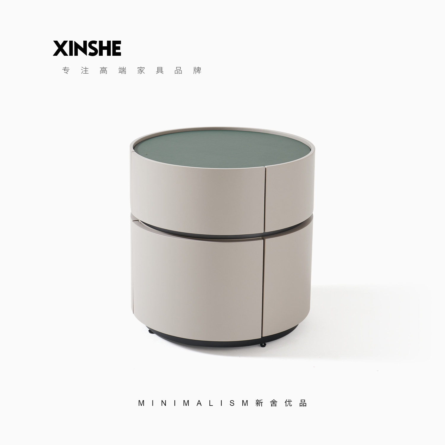 意式极简轻奢设计师床头柜