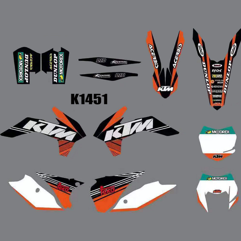 越野摩托车贴纸 适配14-16款KTM ECX XCW XCF-W 贴画 贴花 车贴A