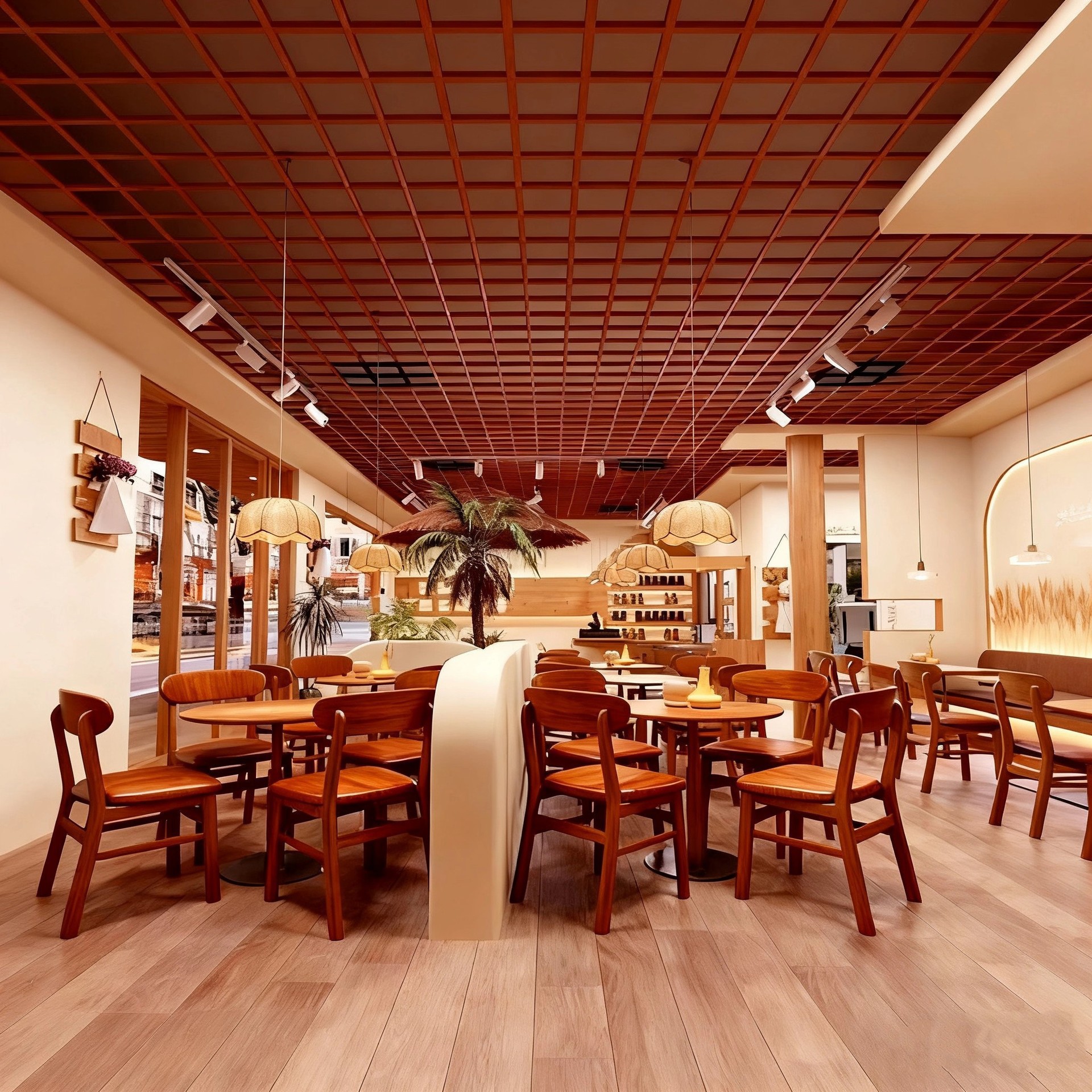 现代简约实木软包商用餐椅