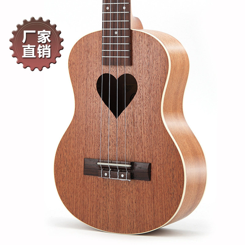 26寸沙比利爱心款尤克里里 ukulele乌克丽丽四弦琴小吉他厂家供应
