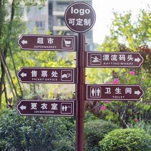 广告牌导向牌景区分流指示牌户外指路牌立式小区指引牌引导标识牌