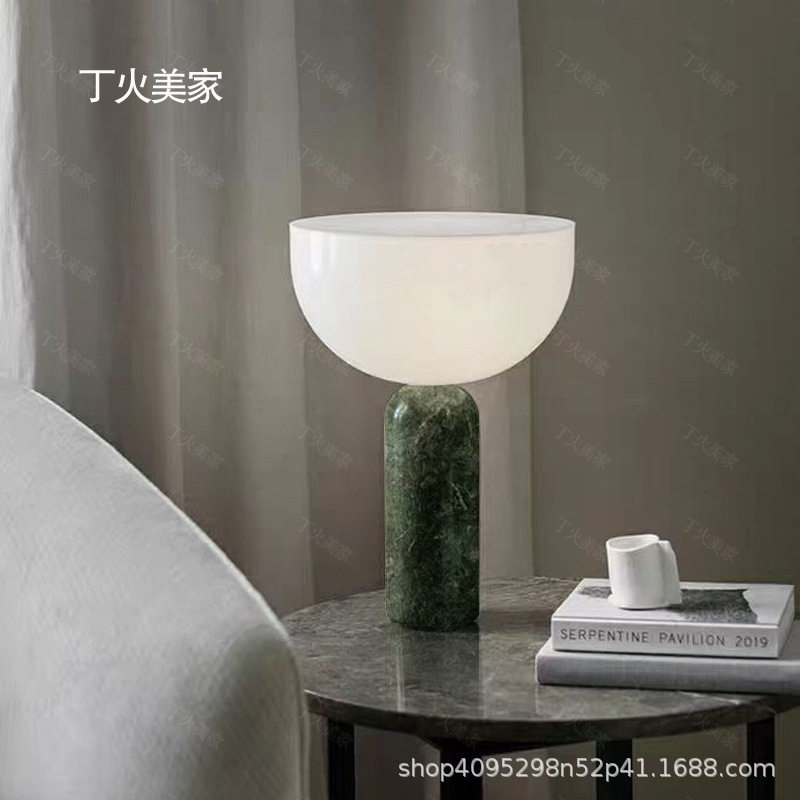 简约大理石便携触摸调光台灯
