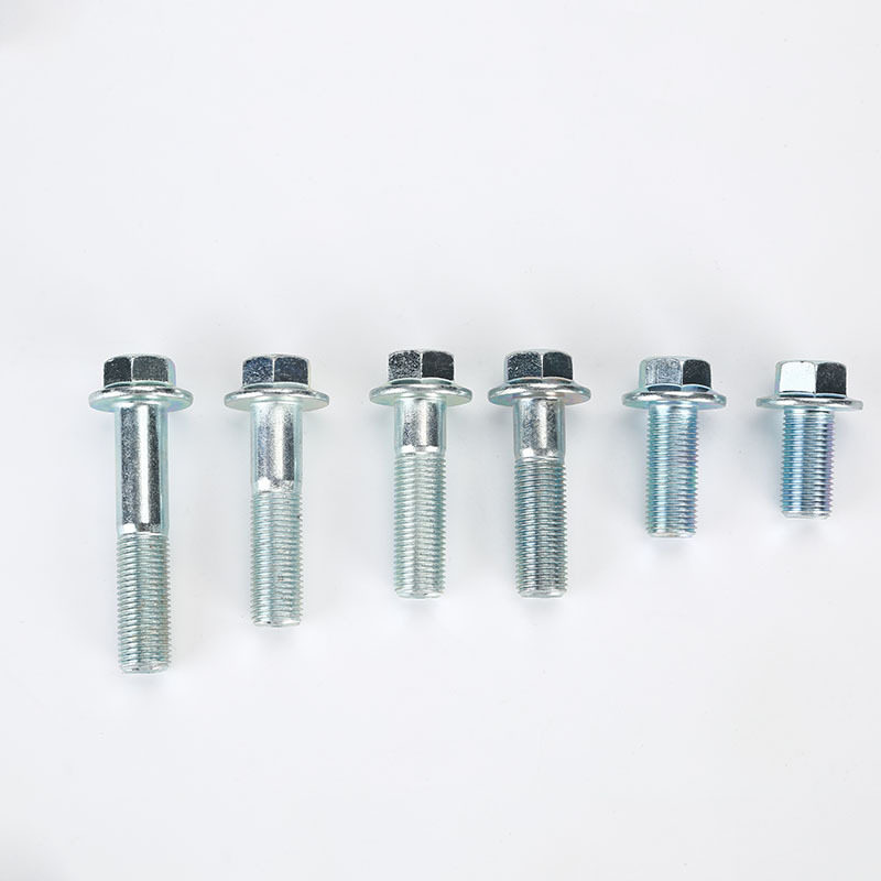 厂家直镀锌GB5787六角法兰面细牙螺栓M12*1.25外六角带垫法兰螺丝