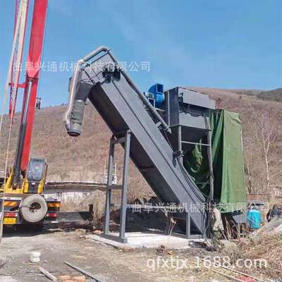 威海粉煤灰拆箱卸灰机集装箱水泥灰输送机搅拌站水泥矿粉卸车机