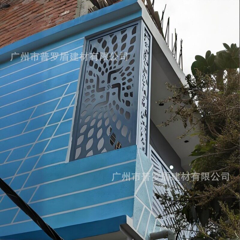 CNC切割钢板别墅隔离栏镂空围墙阳台装饰防护围栏园区防窥栏