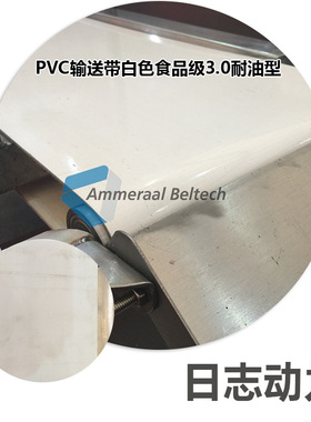 Fabric EC/F 8/2 0+0(PVC) White 1.6MM PVC输送带 单面亚麻 白色