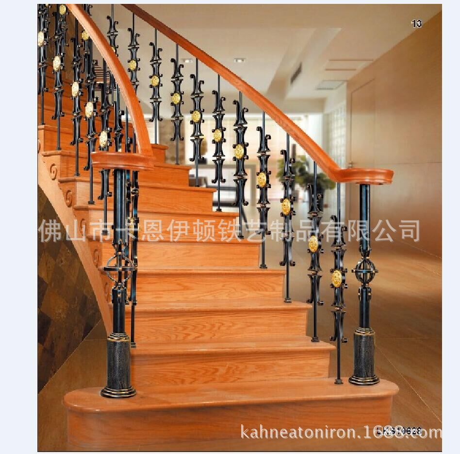 欧式别墅锌钢铁艺楼梯扶手护栏