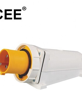 CEE-5332-4/5432-4墙壁式工业插头63A 125A110-130V IP67 黄色 CE