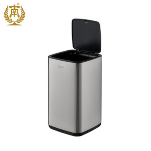 广州南方酒店客房洗手间家用商用小型按压不锈钢垃圾桶SF10 F10