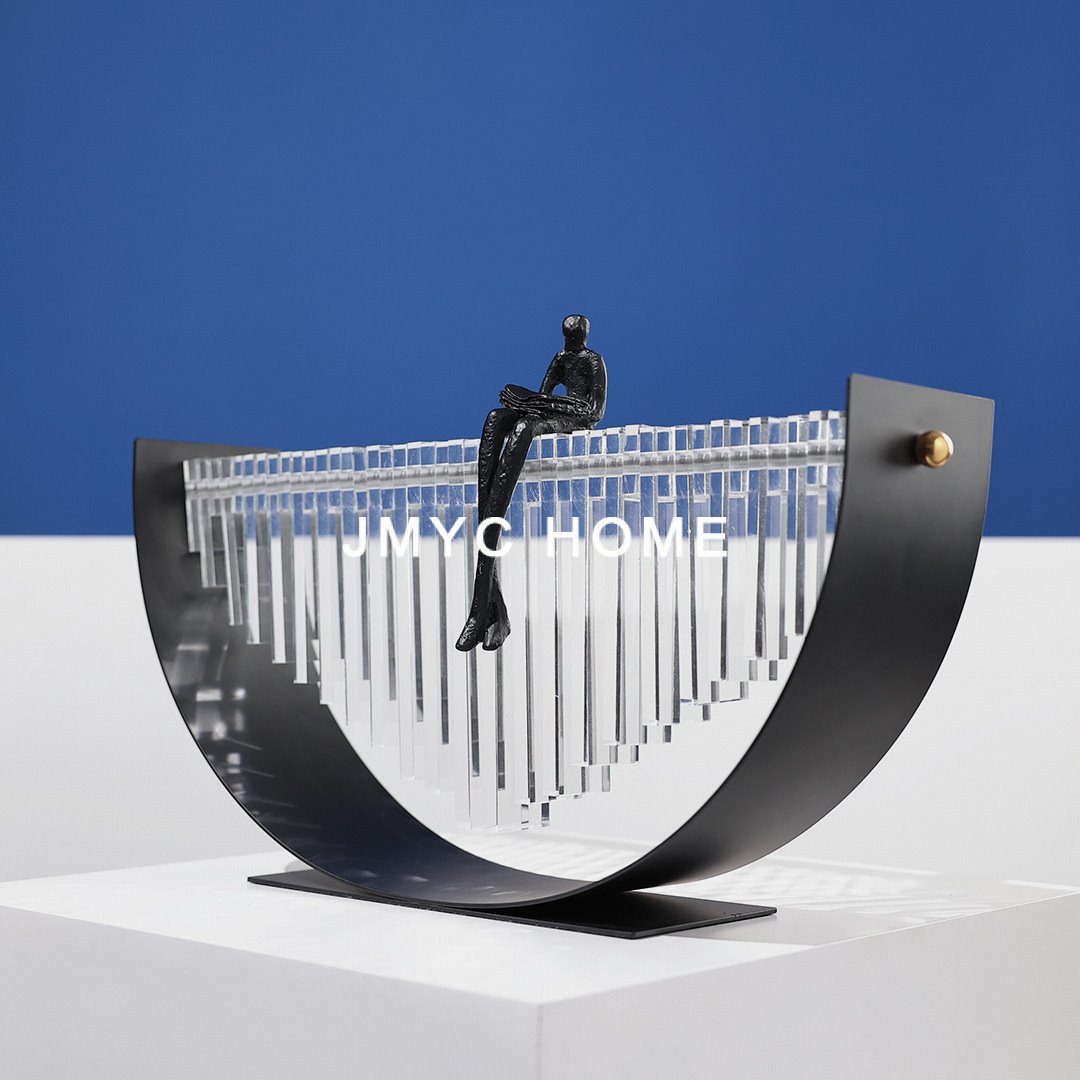 意式轻奢样板间壁龛柜摆件办公室别墅客厅电视柜家居软装饰品摆设