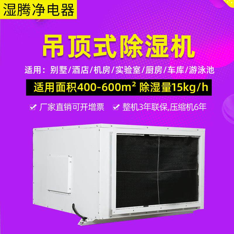湿腾净吊顶管道工业除湿机别墅仓库抽湿器大型车间商用家用挂壁式