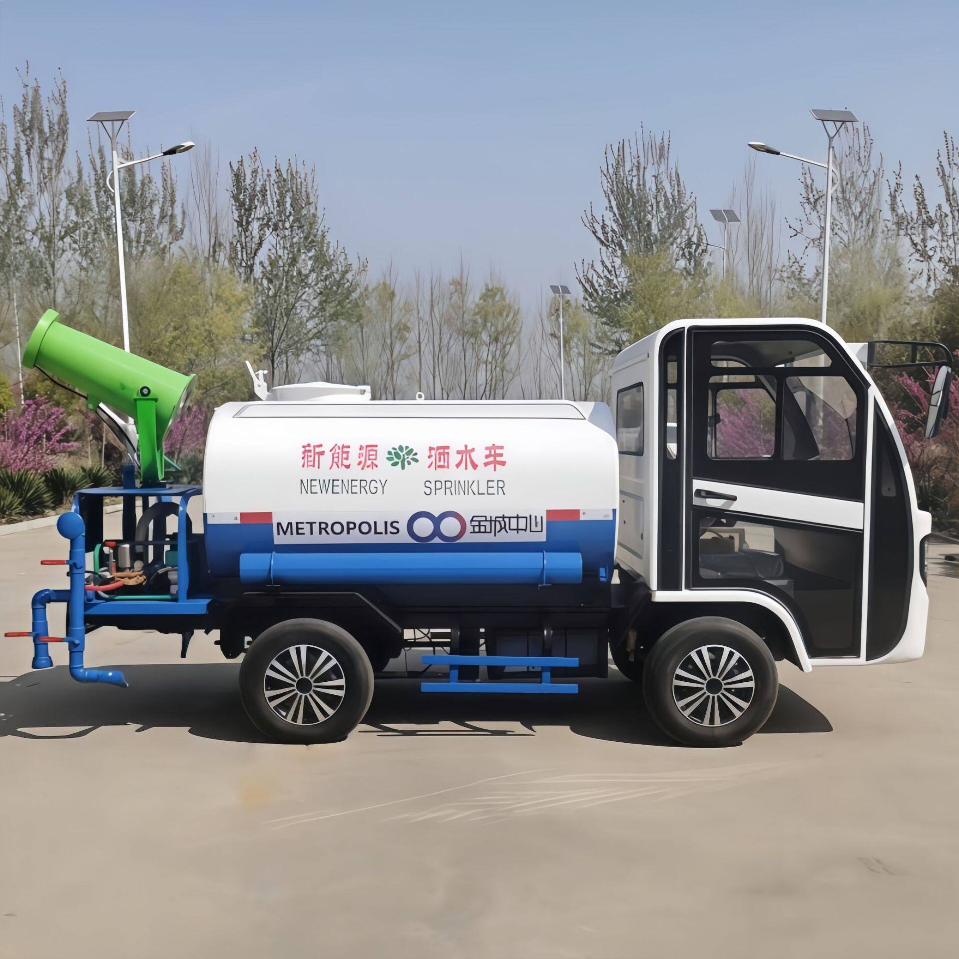 不用上牌5立方蓝牌洒水车价格小型洒水车 园林绿化工地降尘洒水车