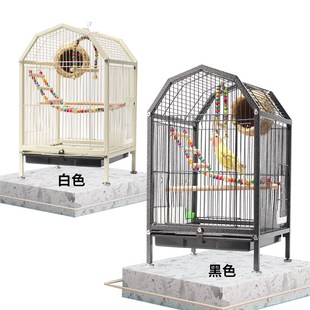 鹦鹉鸟笼子玄风牡丹虎皮家用八哥房顶别墅中大号加密观赏繁殖笼子