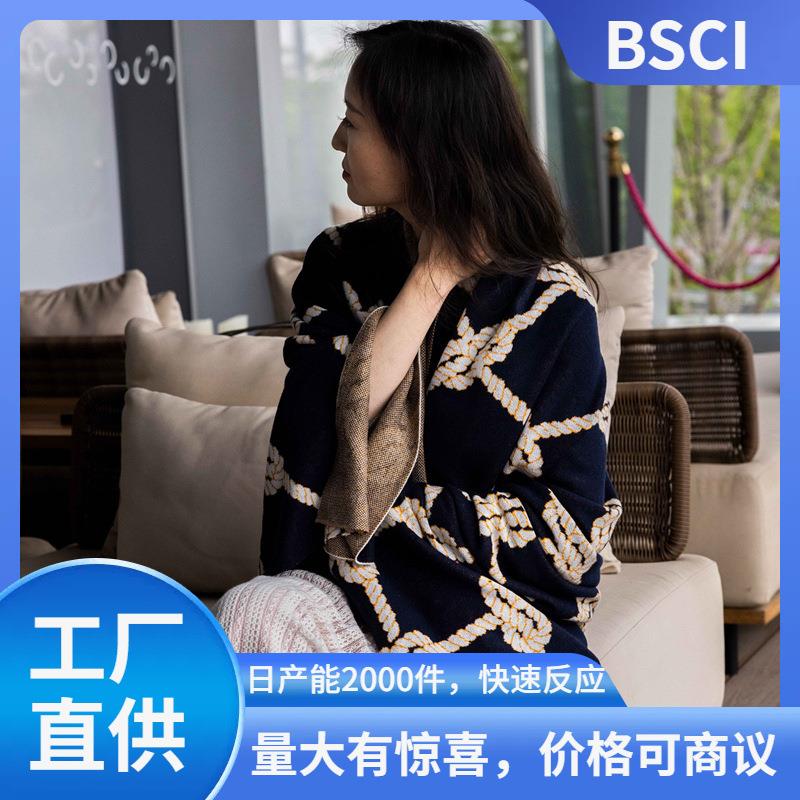 北欧绳结轻奢高级感针织航空毯客厅沙发休闲民宿毯子午睡毯特斯曼图片